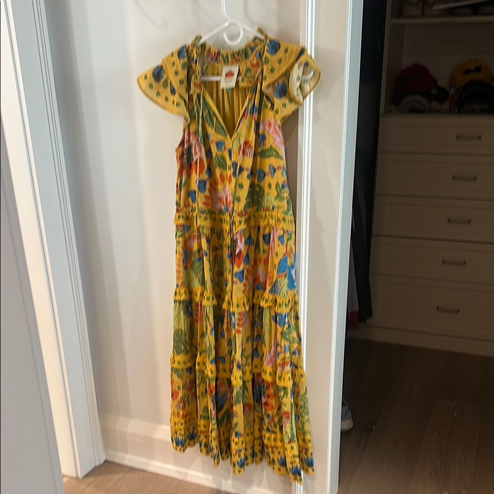 FARM Rio Yellow Floral Maxi Dress